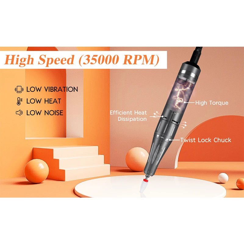 35000RPM Portable Electric Nail Drill