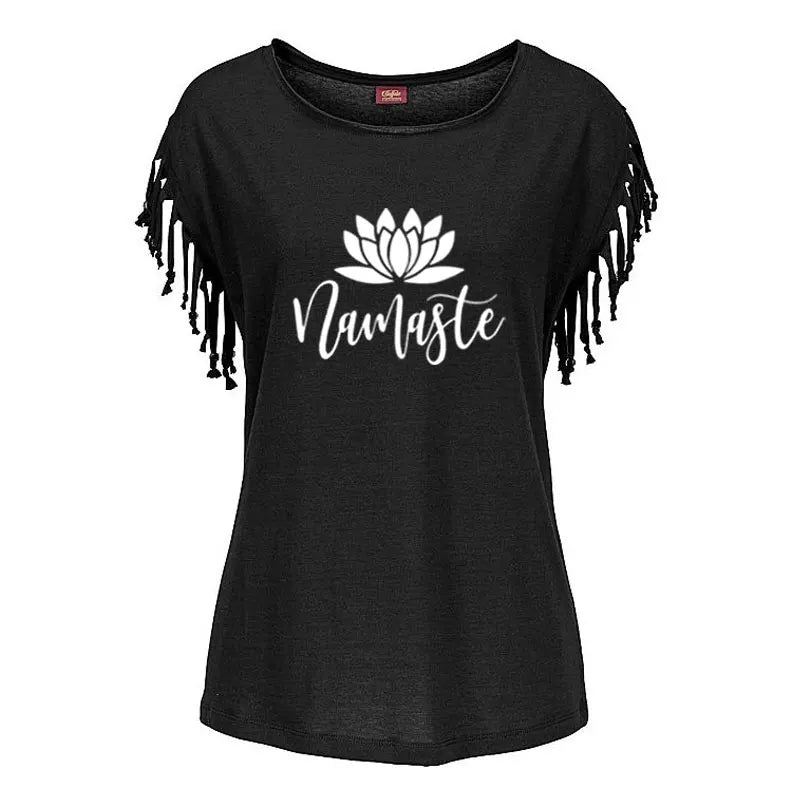 Namaste Tassel Sleeve T-Shirt