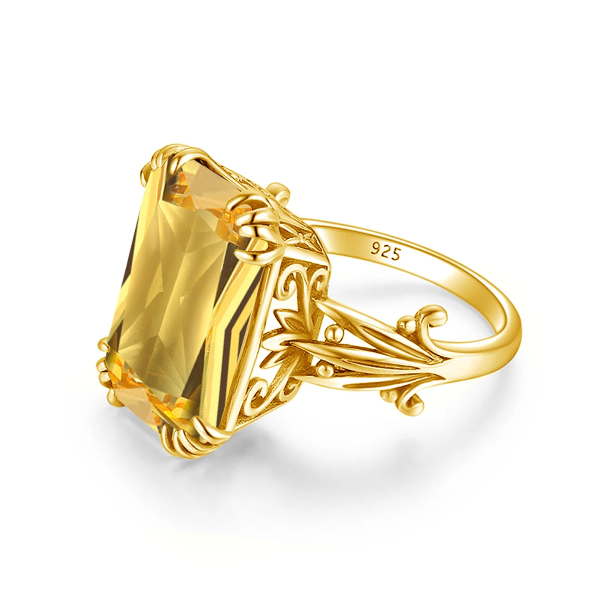 Gold Plated Sterling Birthstone Ring