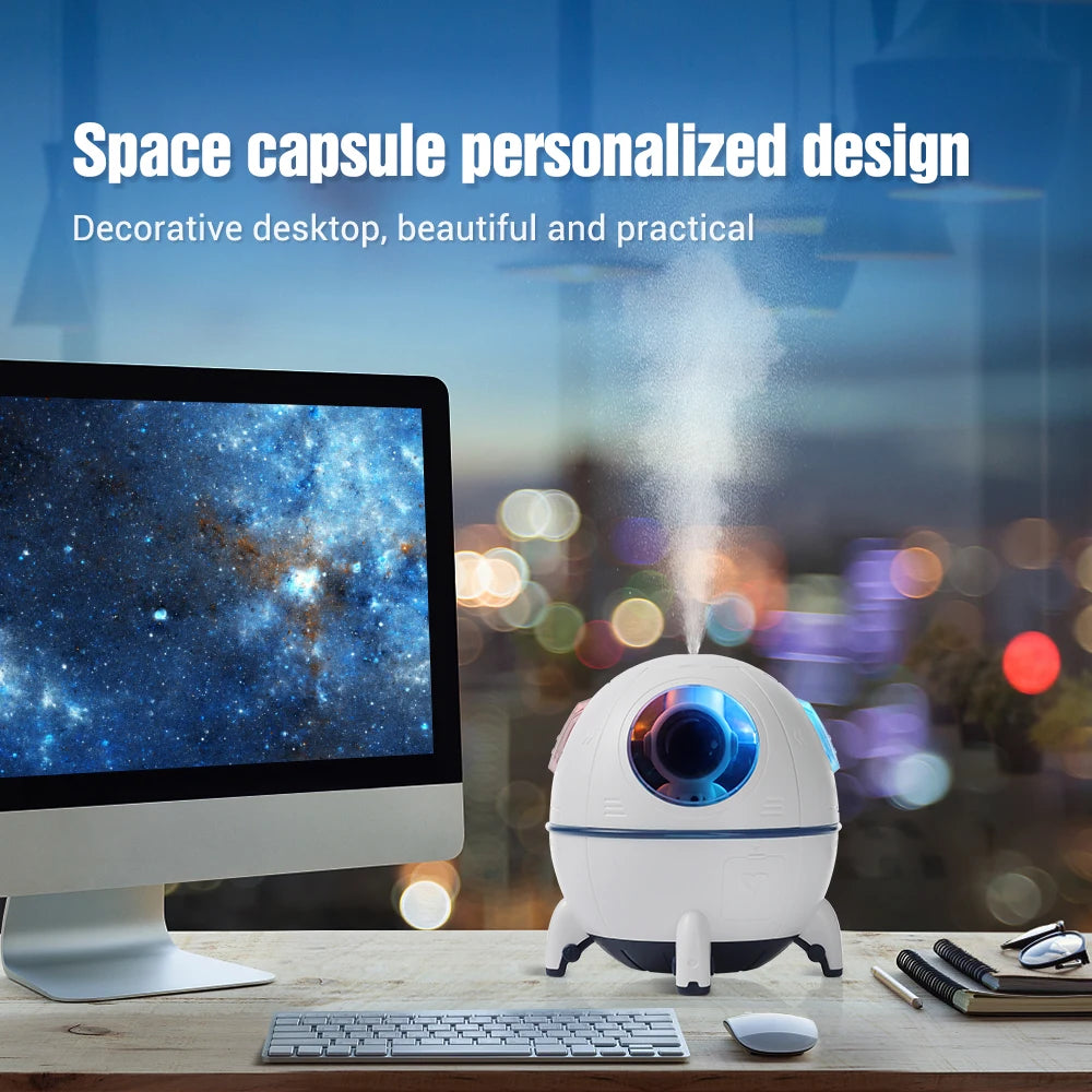 Space Capsule Air Humidifier Ultrasonic Aromatherapy Water Diffuser