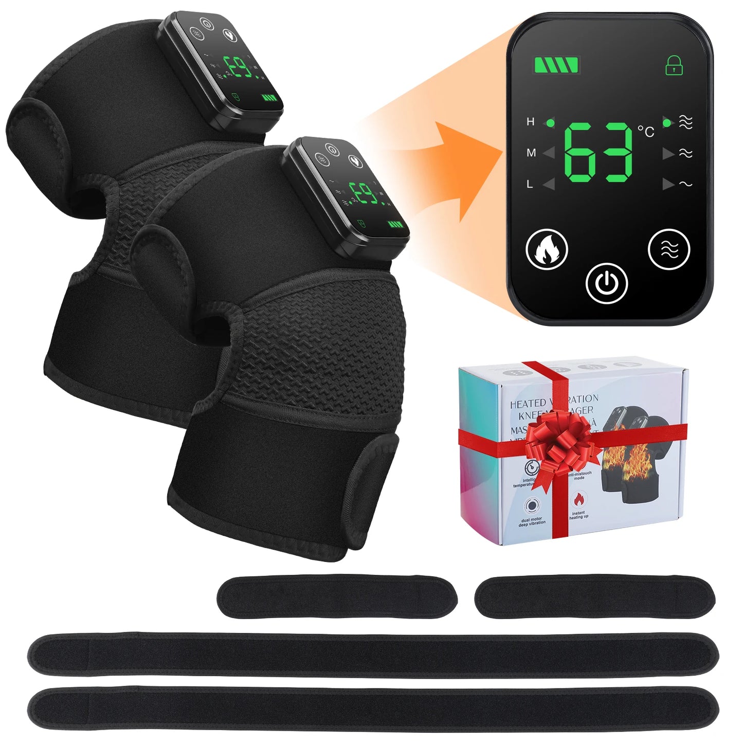 3 in 1 Shoulder Knee Elbow Heated Massage Support Brace