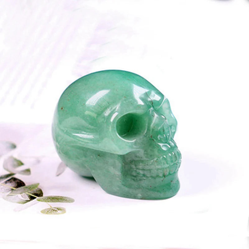 2" Natural Green Aventurine Crystal Skull