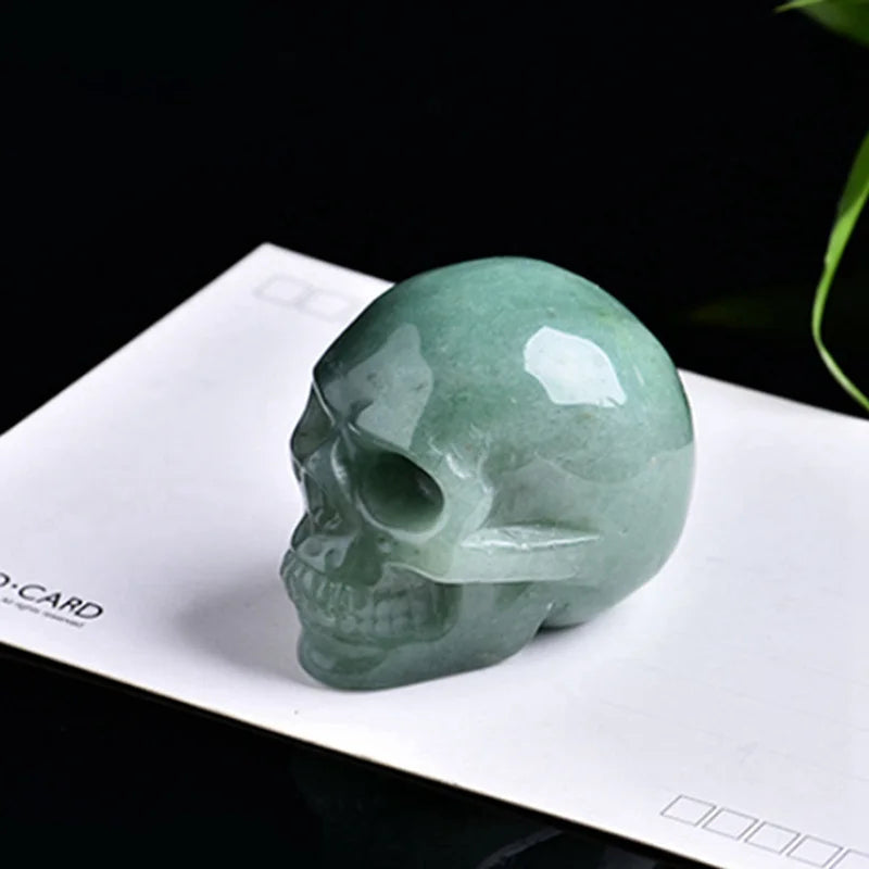 2" Natural Green Aventurine Crystal Skull